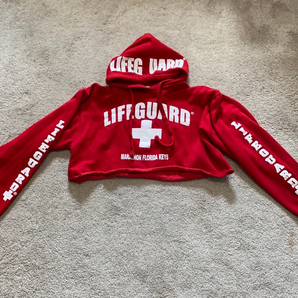 cropped lifeguard hoodie